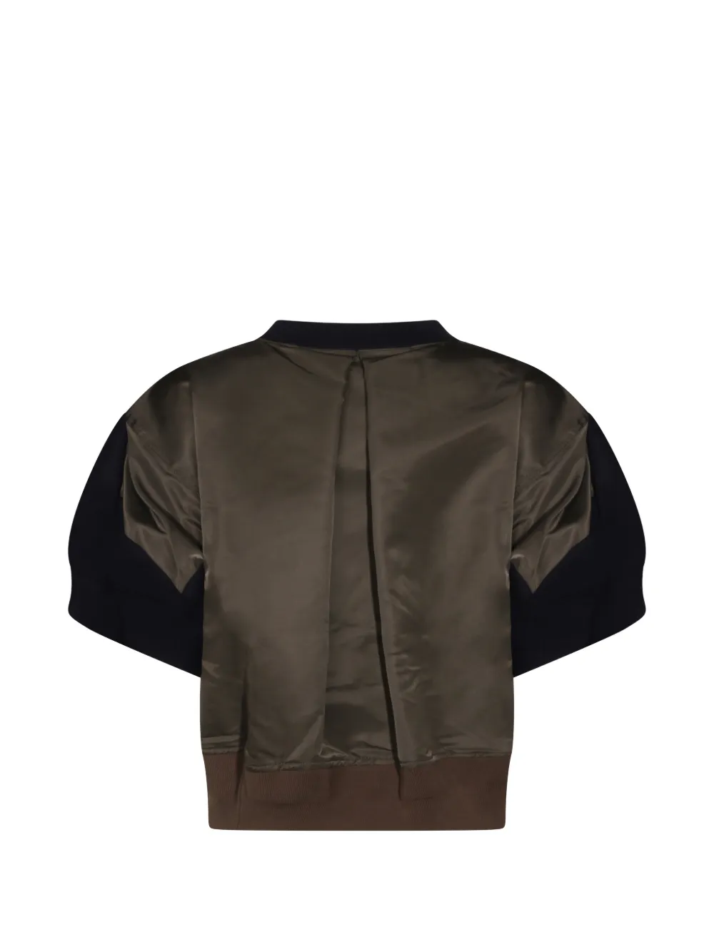  Sacai Panelled Short-sleeve Sweater - Blue 