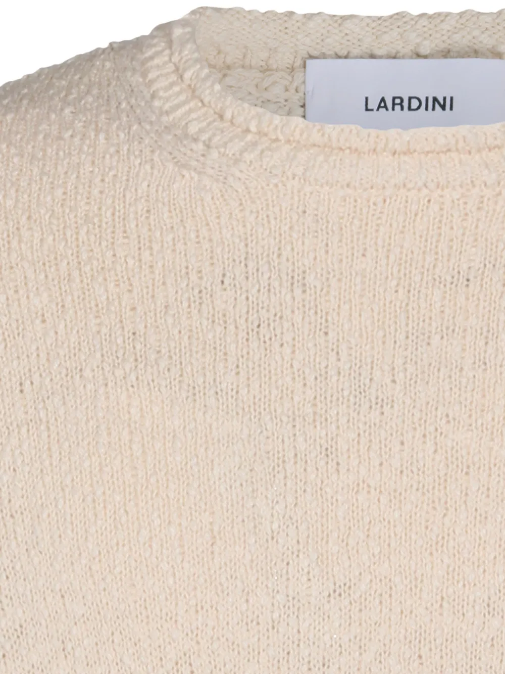 Lardini Sweater met ronde hals en textuur Beige