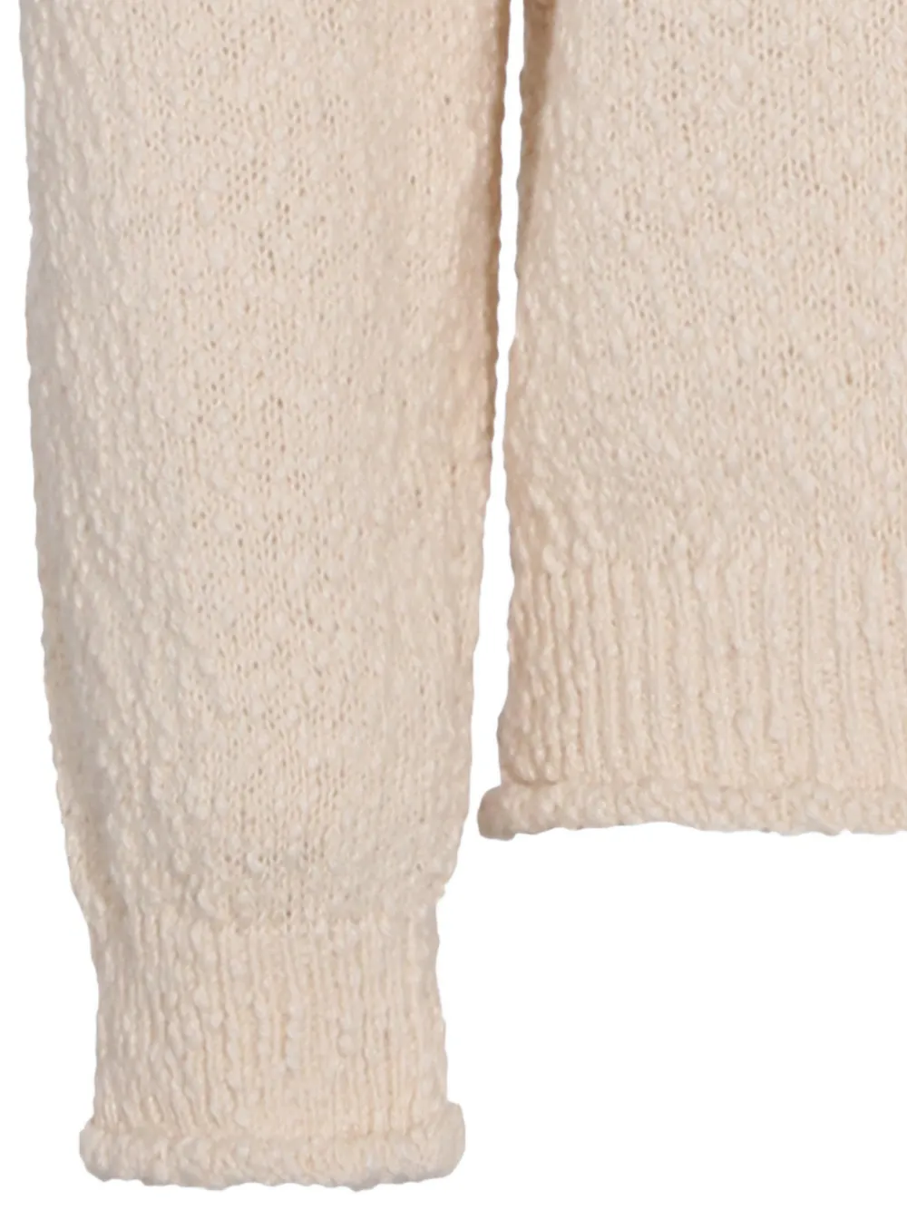 Lardini Sweater met ronde hals en textuur Beige
