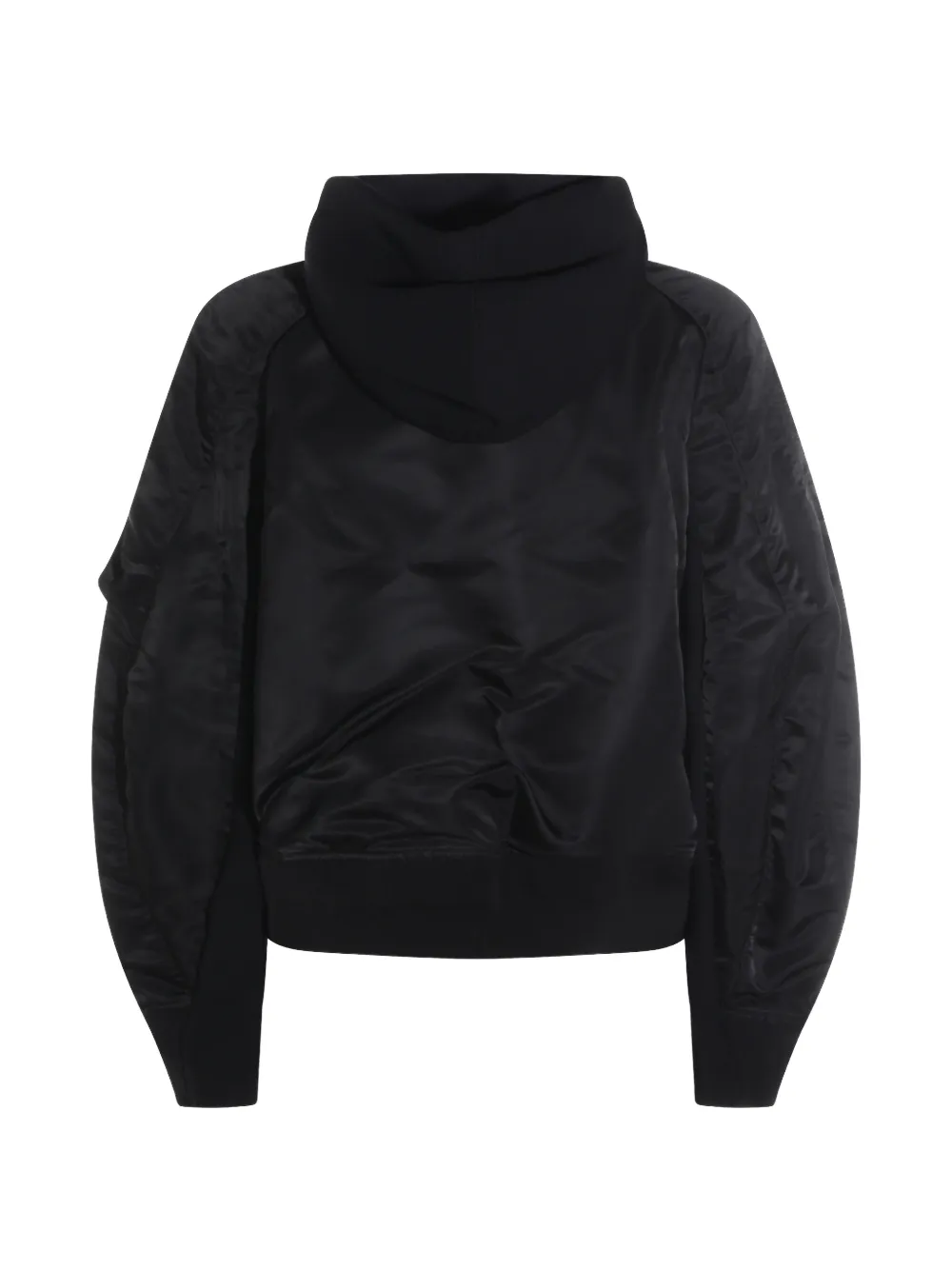 sacai Trui met capuchon en rits Zwart