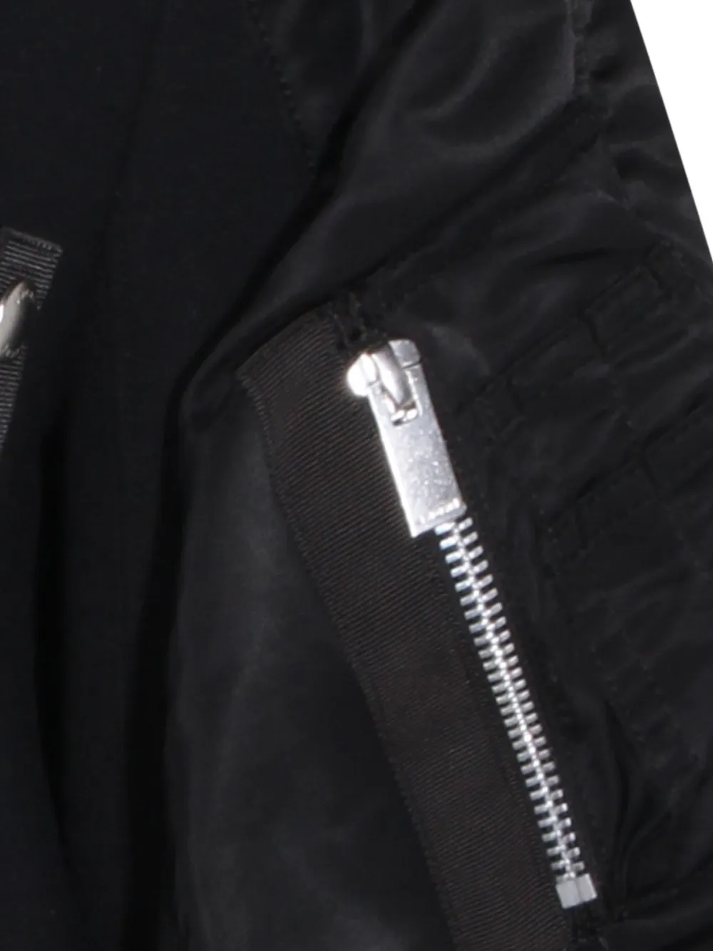 sacai Trui met capuchon en rits Zwart