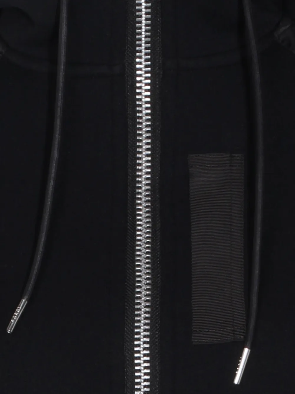 sacai Trui met capuchon en rits Zwart