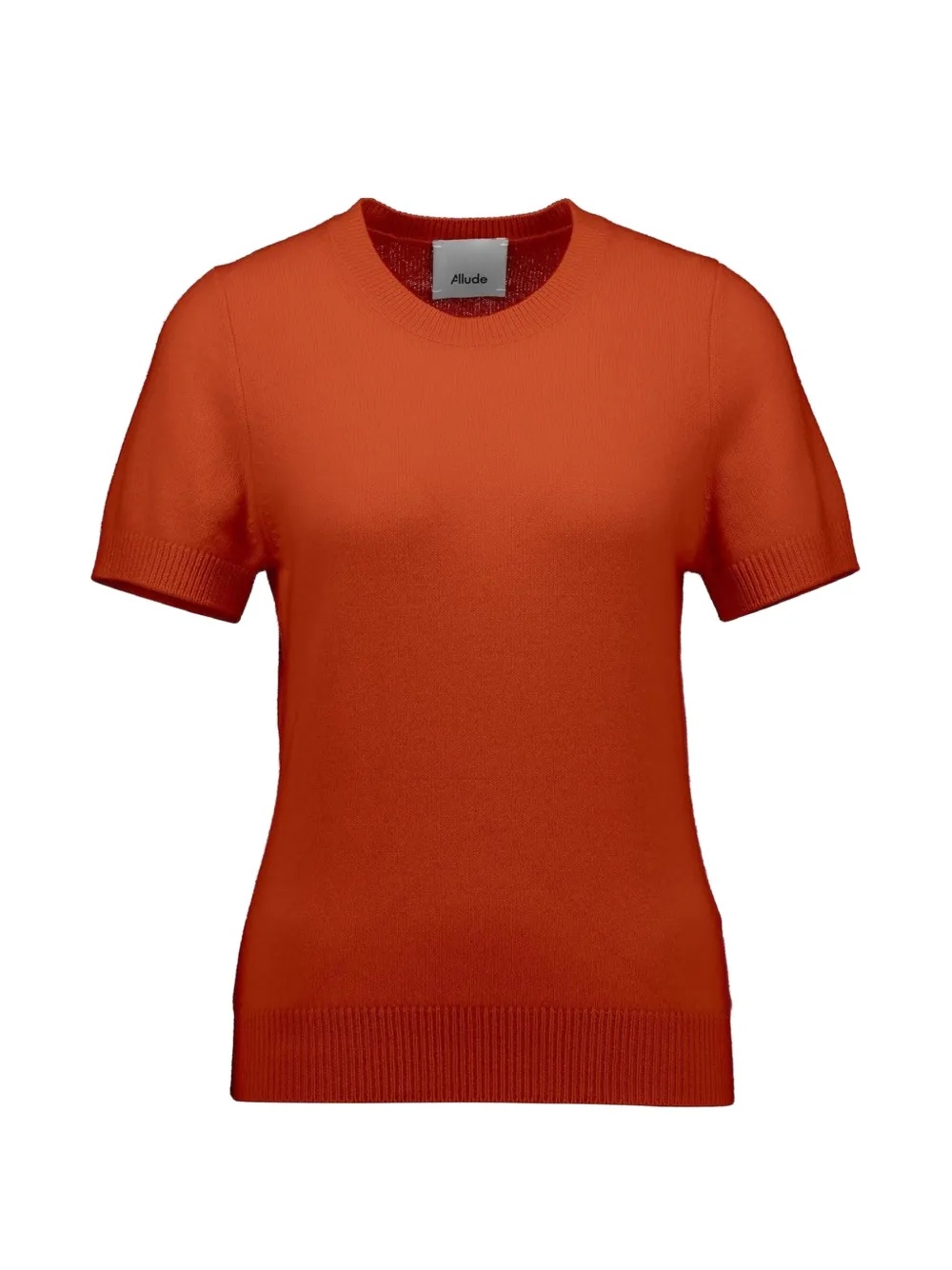 Allude fitted short-sleeve sweater - Arancione