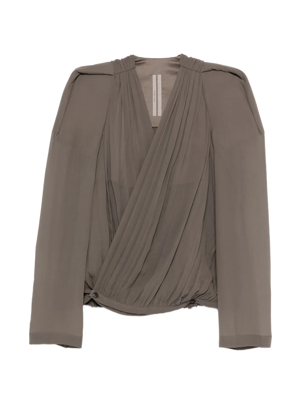 Rick Owens Maria pleated crossover jacket - Grigio