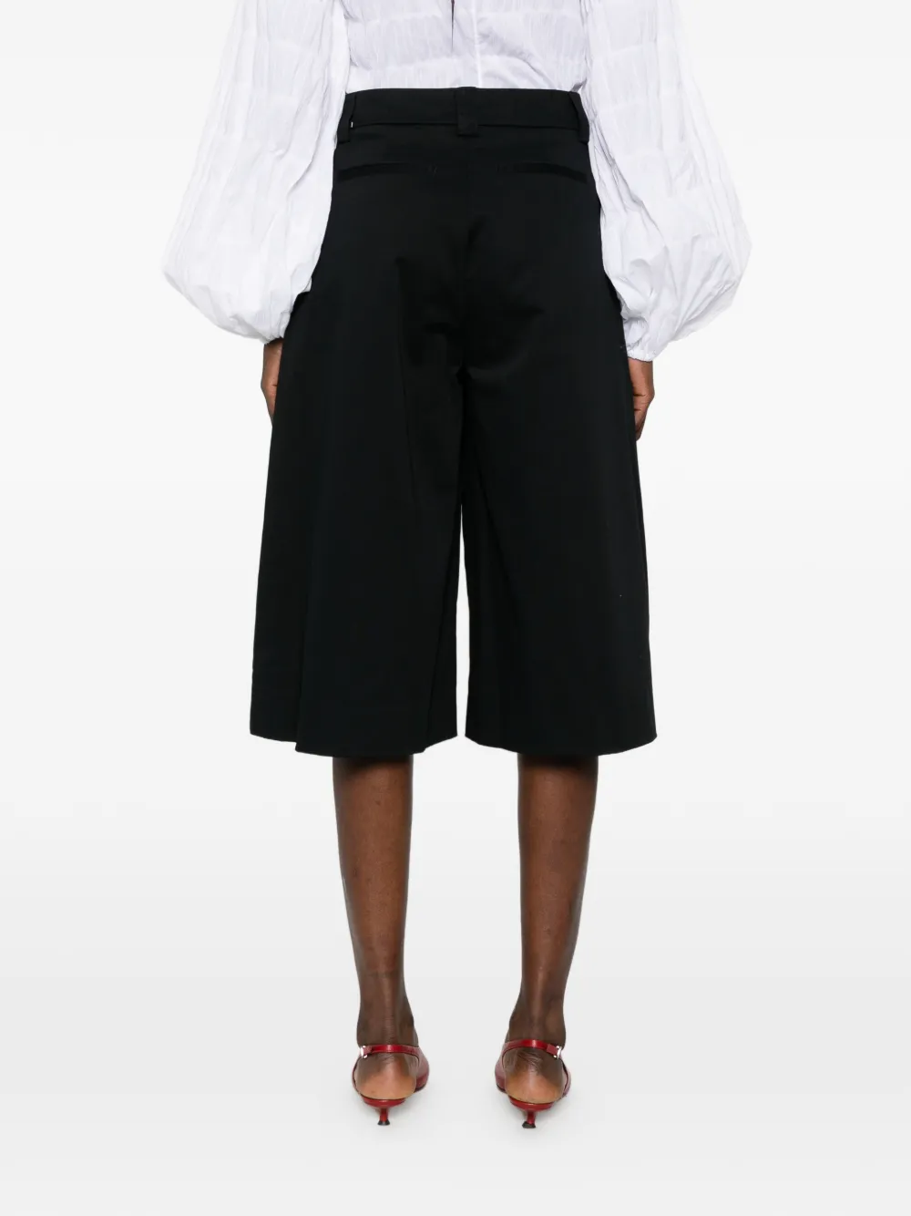 THELATEST Shorts met riemlussen Zwart