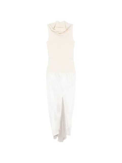 Rick Owens vestido midi con cuello asimétrico