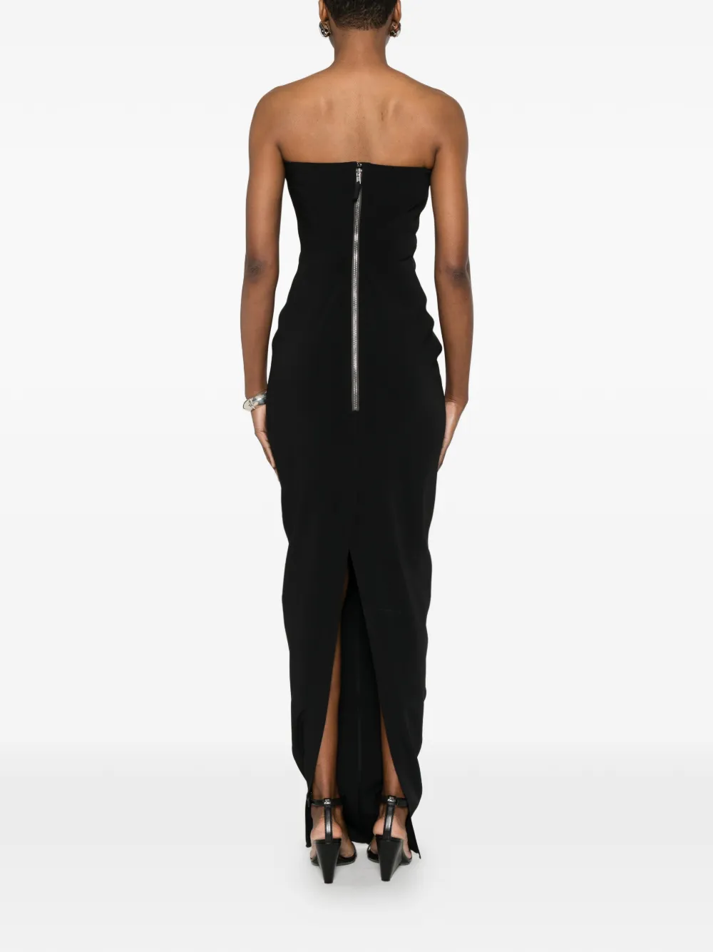Rick Owens Strapless sculptuur maxi-jurk met bustier-design Zwart