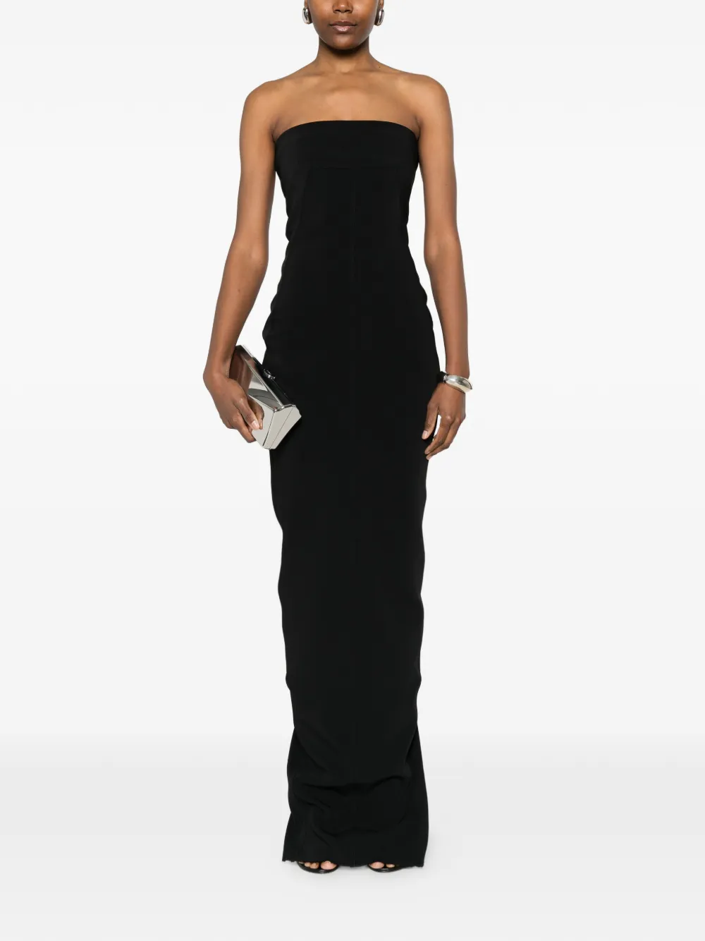 Rick Owens Strapless sculptuur maxi-jurk met bustier-design Zwart