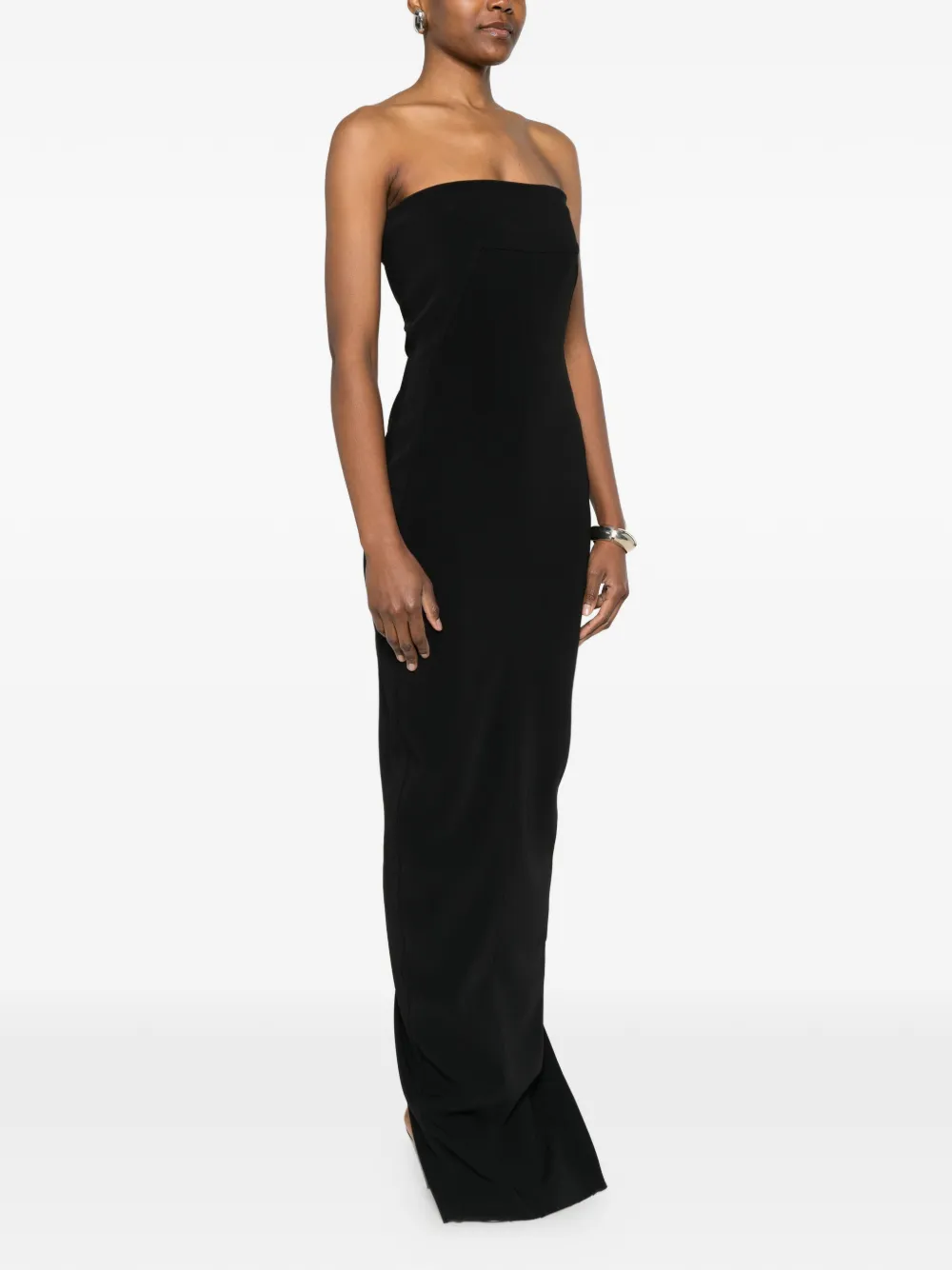 Rick Owens Strapless sculptuur maxi-jurk met bustier-design Zwart