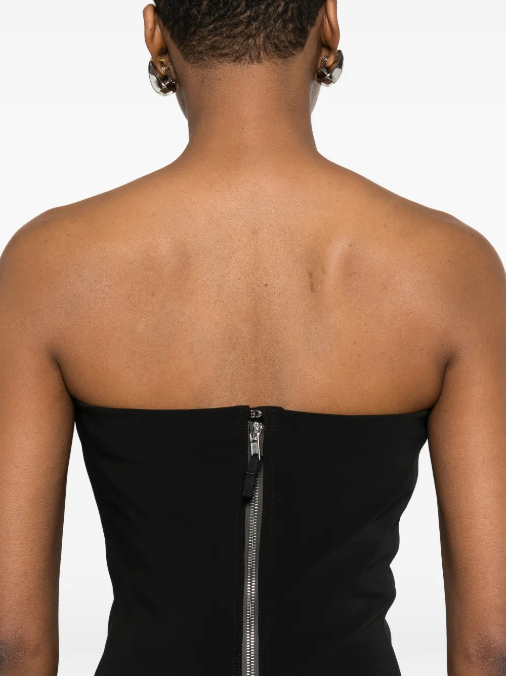 Rick Owens Strapless sculptuur maxi-jurk met bustier-design Zwart