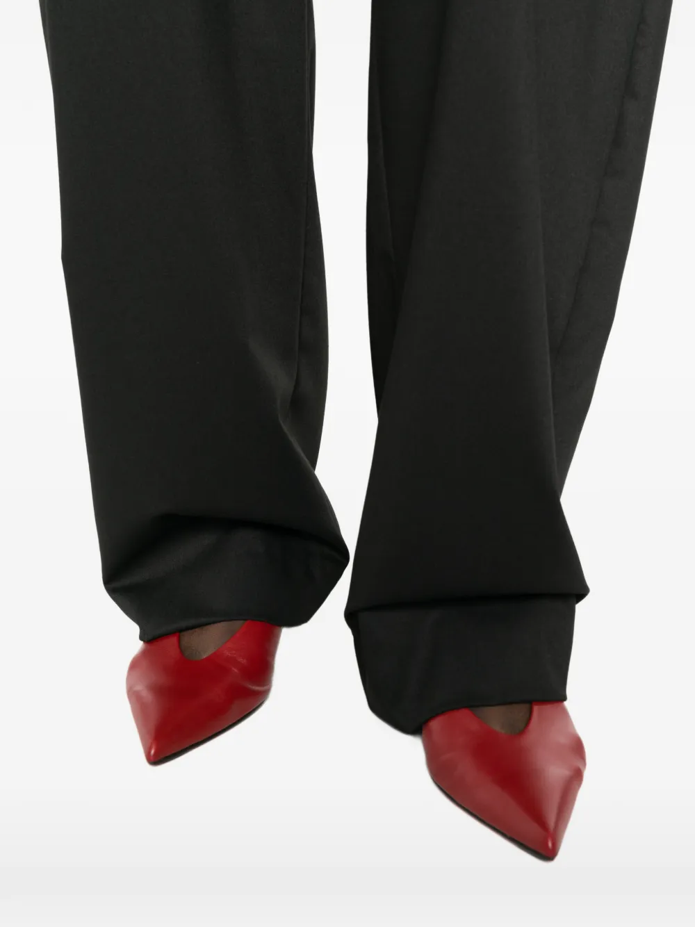THELATEST Dina broek met wijde pijpen Zwart