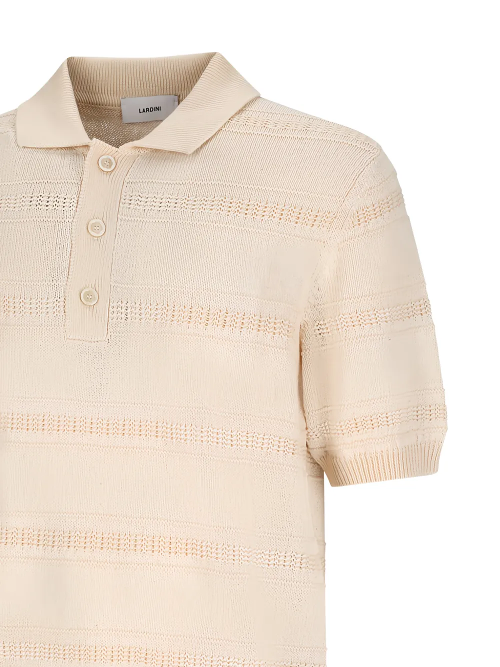 Lardini Gebreid poloshirt Beige