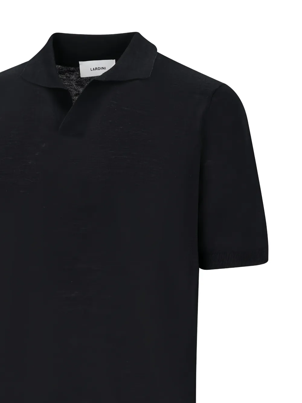 Lardini T-shirt met polokraag Zwart