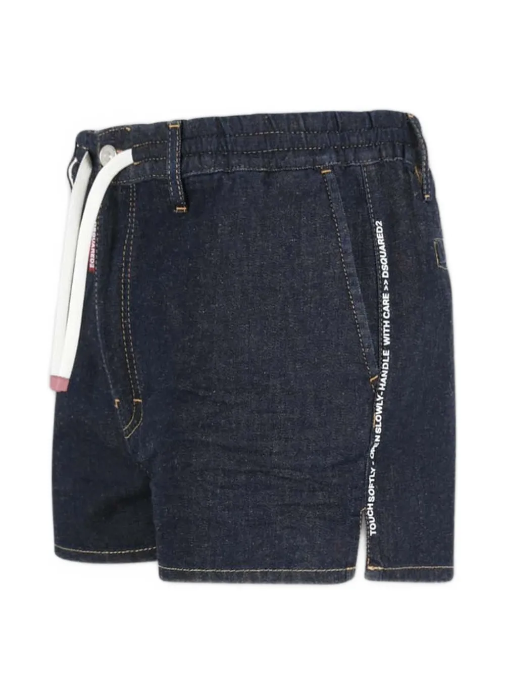 DSQUARED2 Shorts met riemlussen en trekkoord Blauw