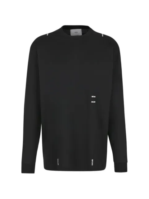 Setchu round-neck long-sleeve top