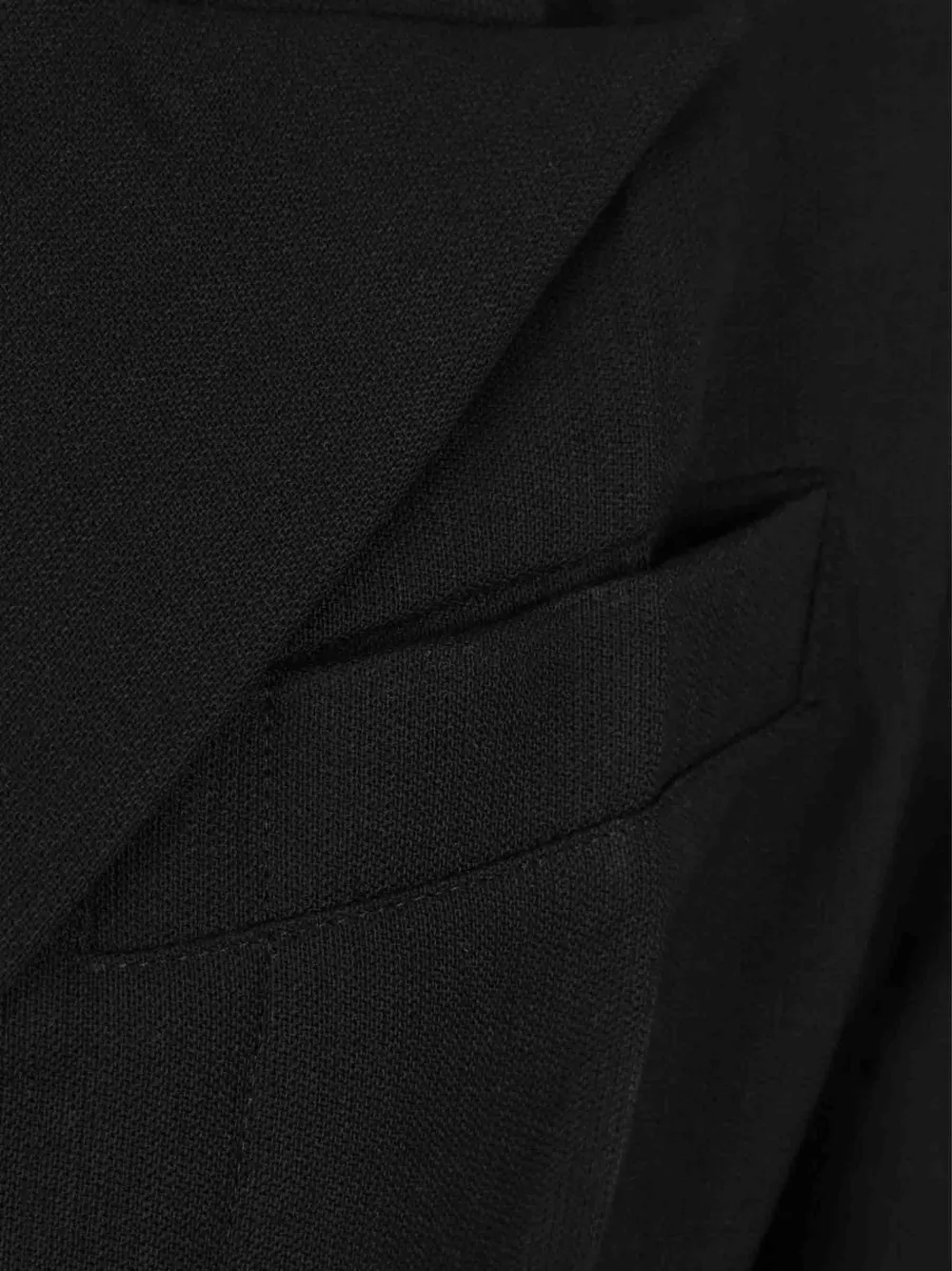  Setchu Belted Double-breasted Blazer - Black 