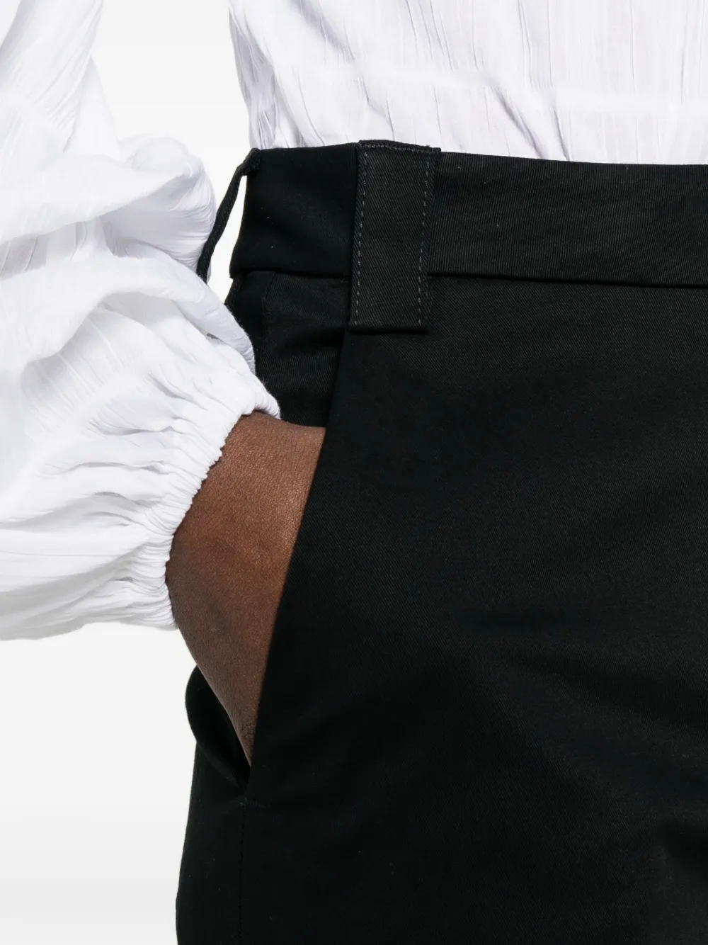 THELATEST Broek met zak en riemlus Zwart