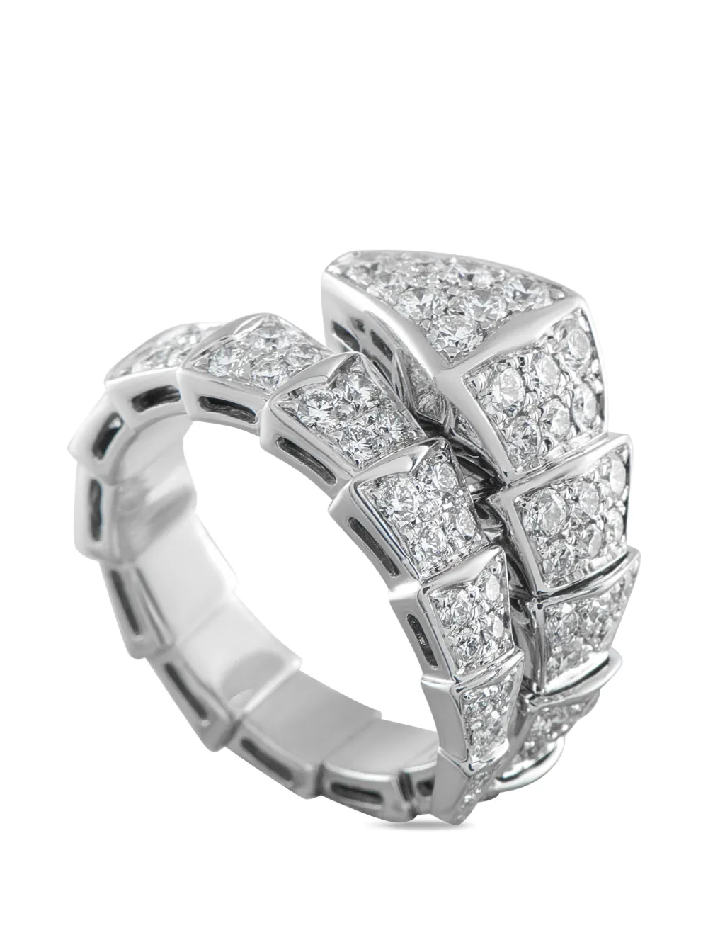 Bvlgari Pre-Owned Serpenti diamond ring - Argento