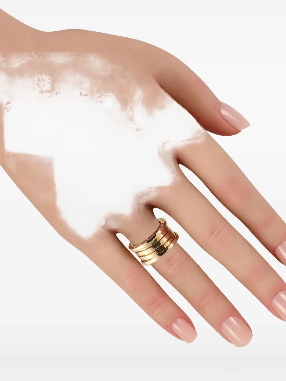 Bvlgari Pre-Owned B.zero1 engraved-logo ring - Oro