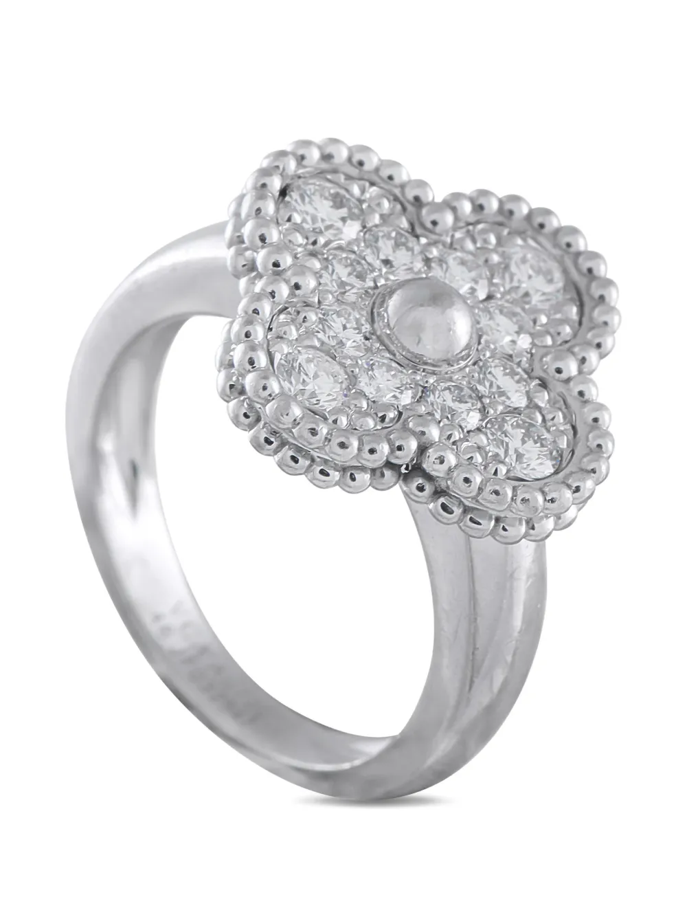 Van Cleef & Arpels Alhambra diamond ring - Argento