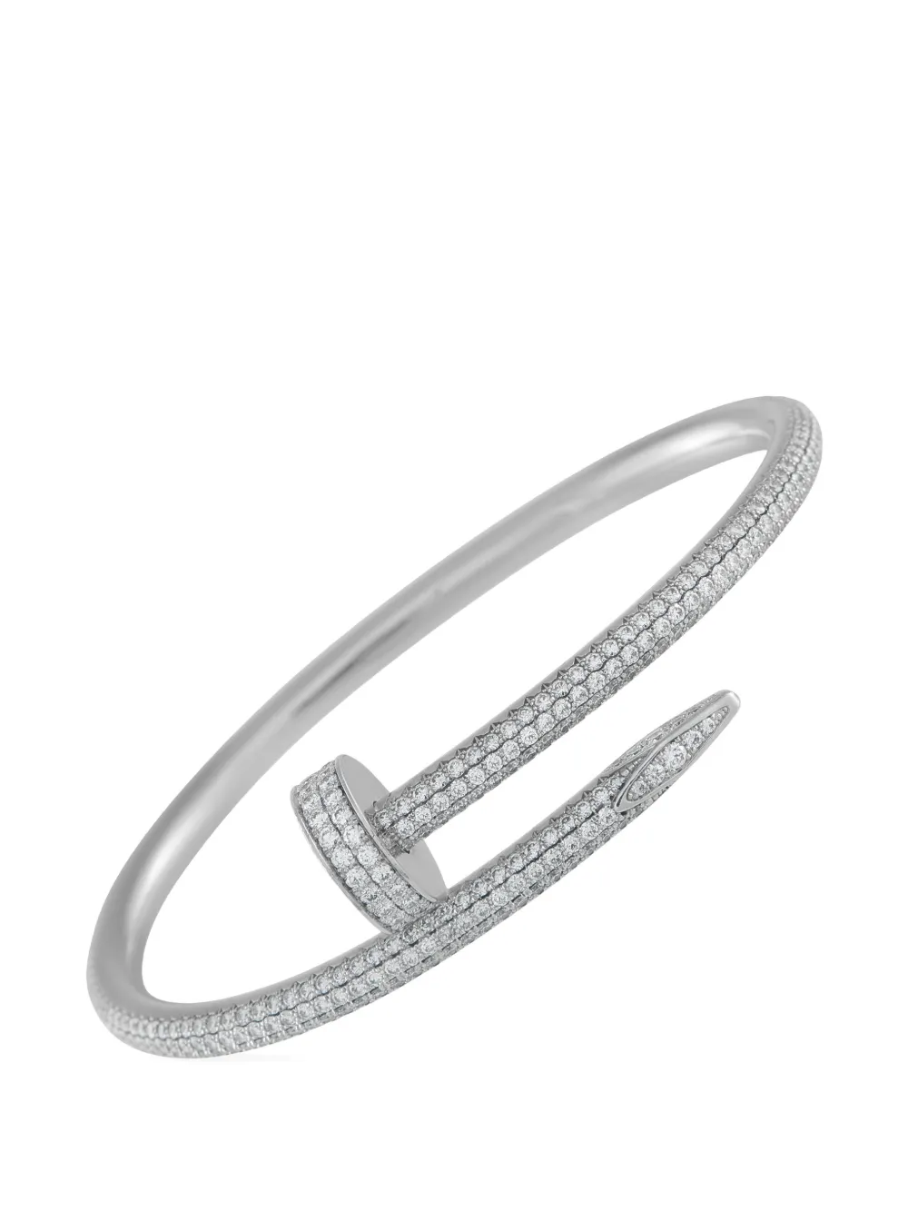 Cartier Juste Un Clou half-pavé diamond bracelet - Argento