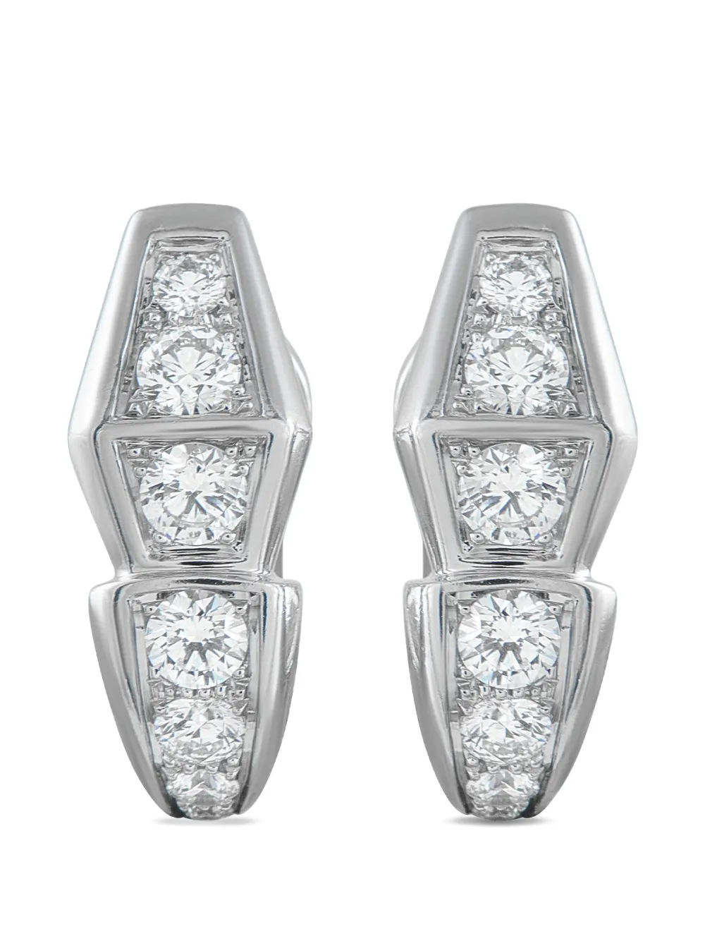 Bvlgari Pre-Owned Serpenti diamond earrings - Argento