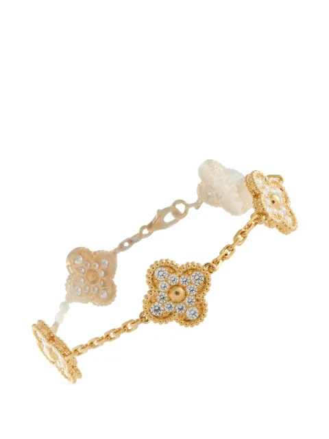 Van Cleef & Arpels Alhambra diamond clover-charm bracelet