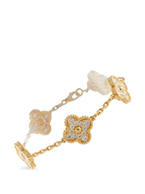 Van Cleef & Arpels Alhambra diamond clover-charm bracelet
