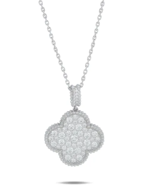 Van Cleef & Arpels Alhambra diamond pendant necklace