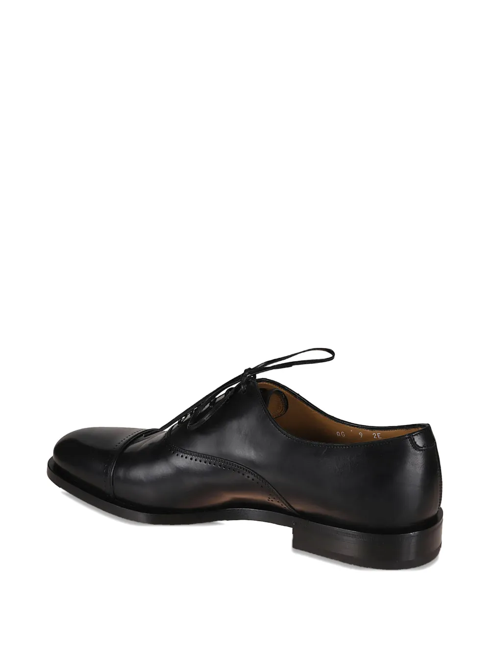 Ferragamo cap-toe flat shoes Zwart