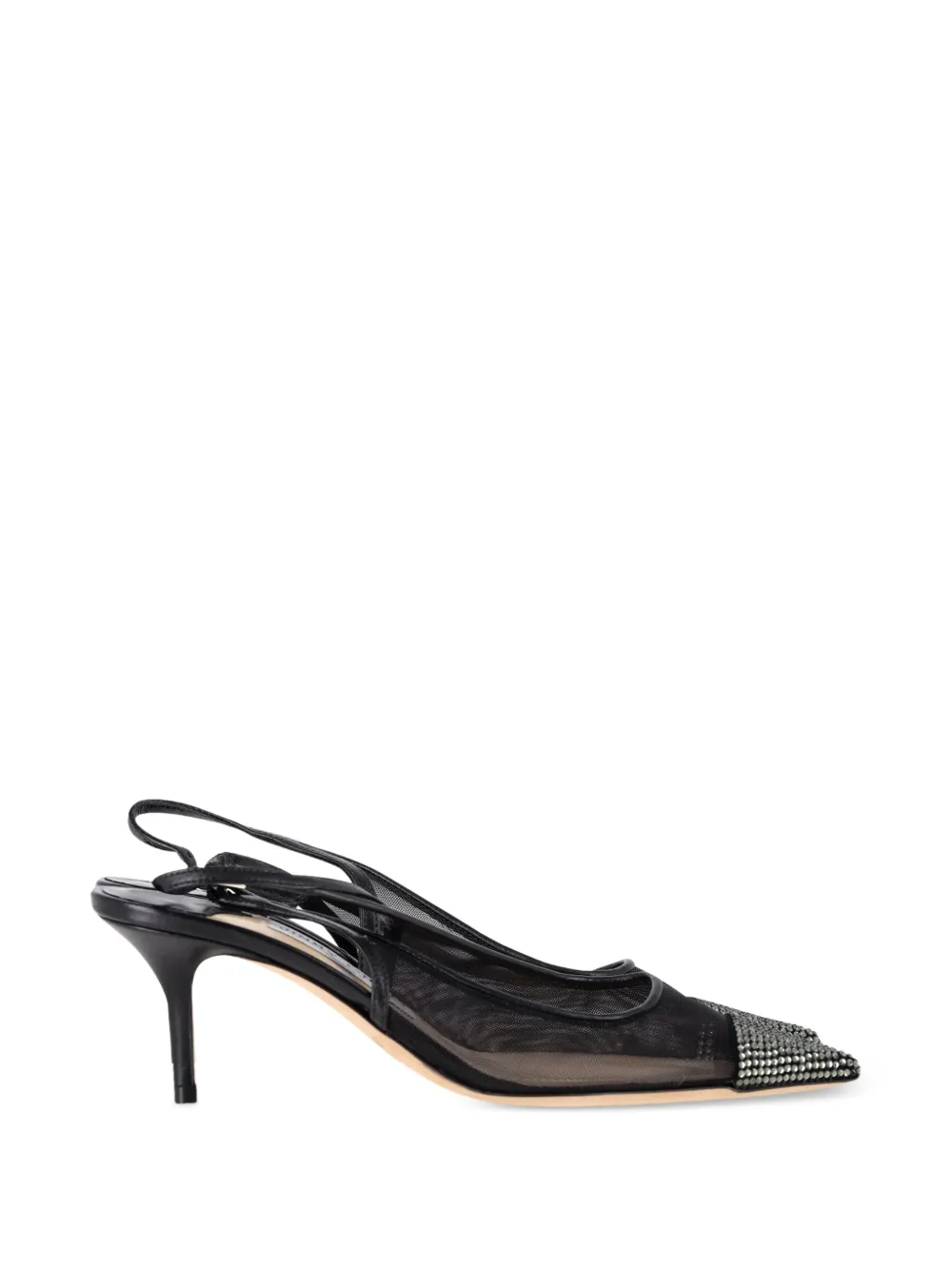 Jimmy Choo Pre-Owned Anika embellished slingback pumps - Nero