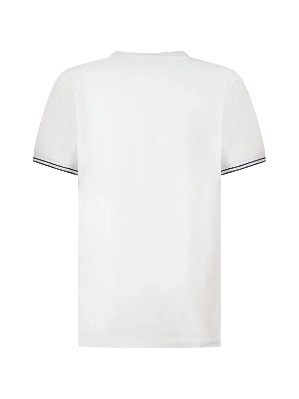 Stone Island Junior T-shirt met logopatch en gestreepte afwerking Wit