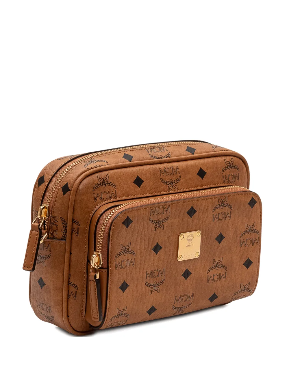 MCM Schoudertas met logoprint Beige