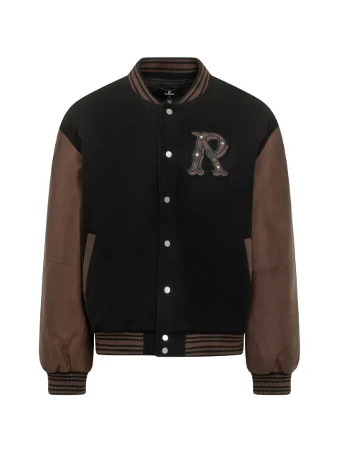 Represent Varsity logo-appliqué bomber jacket