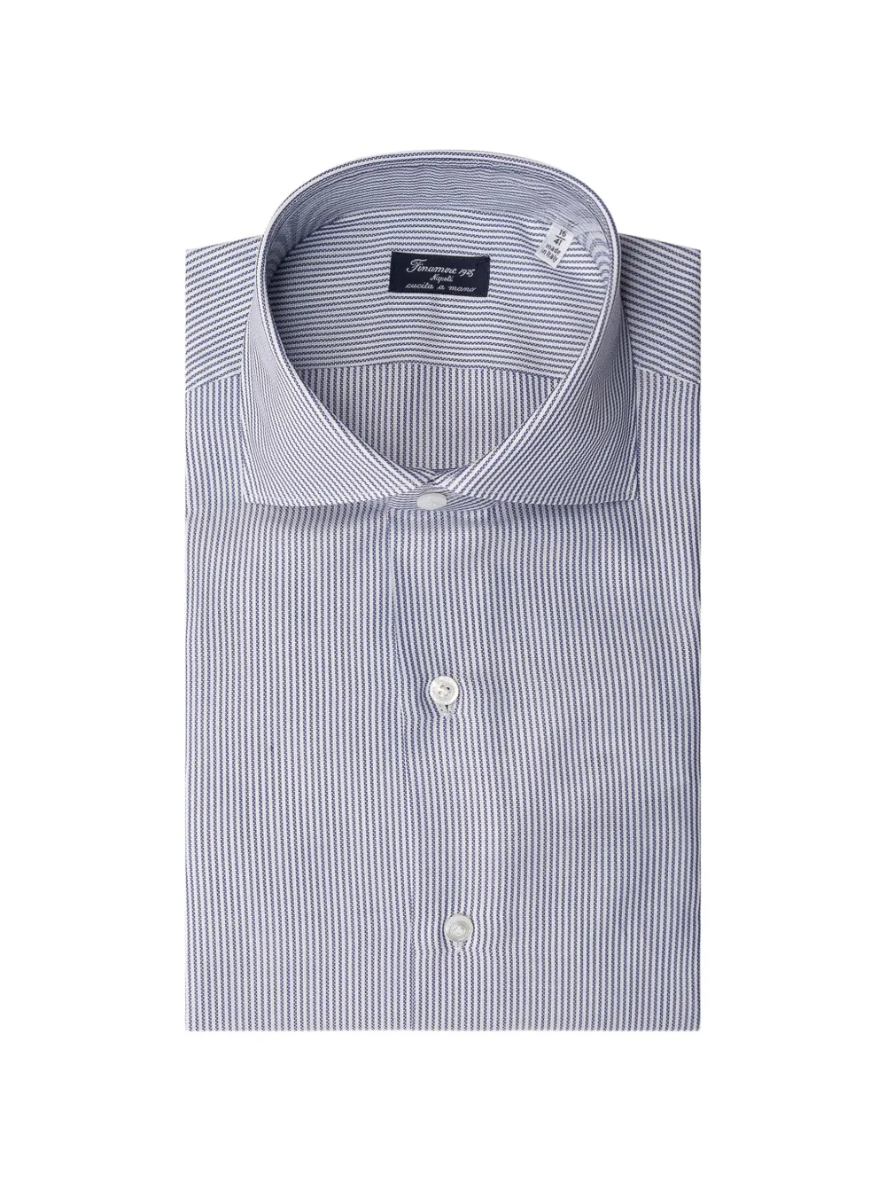Finamore 1925 Napoli striped button-fastening shirt - Blu