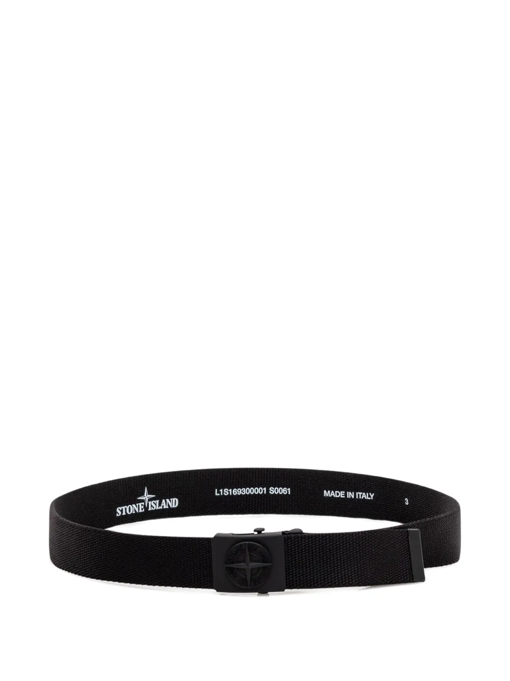 Stone Island Junior compass buckle belt - Nero