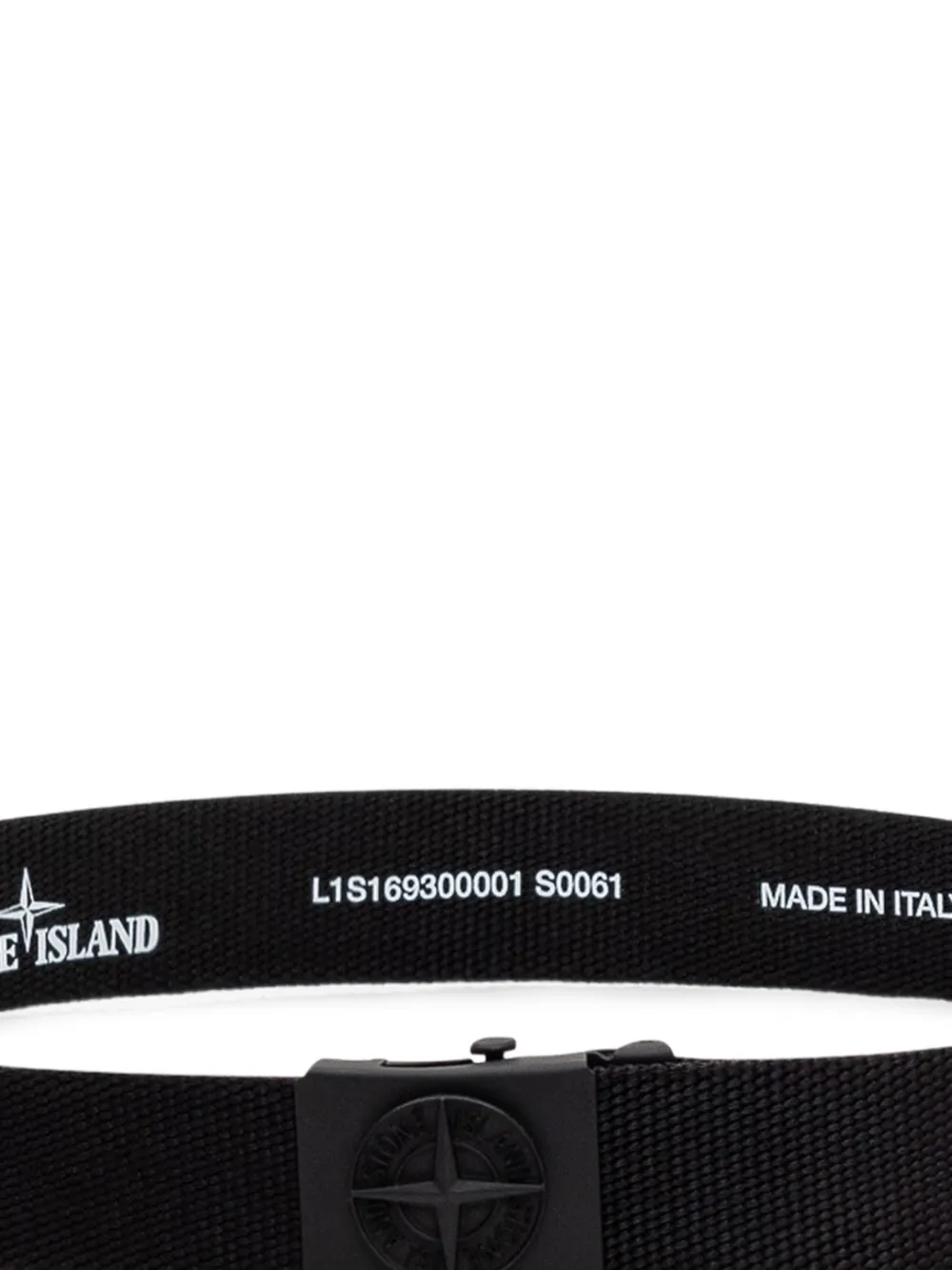  Stone Island Junior Cinturón Con Hebilla Compass - Negro 