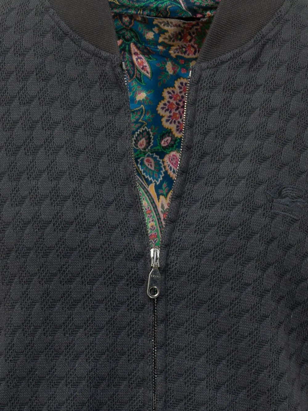 patterned bomber jacket