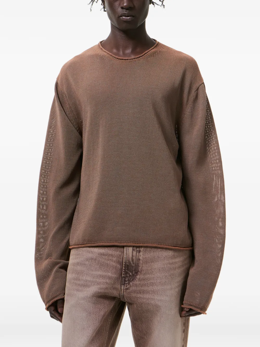 OUR LEGACY Rigid Popover gebreide top Bruin