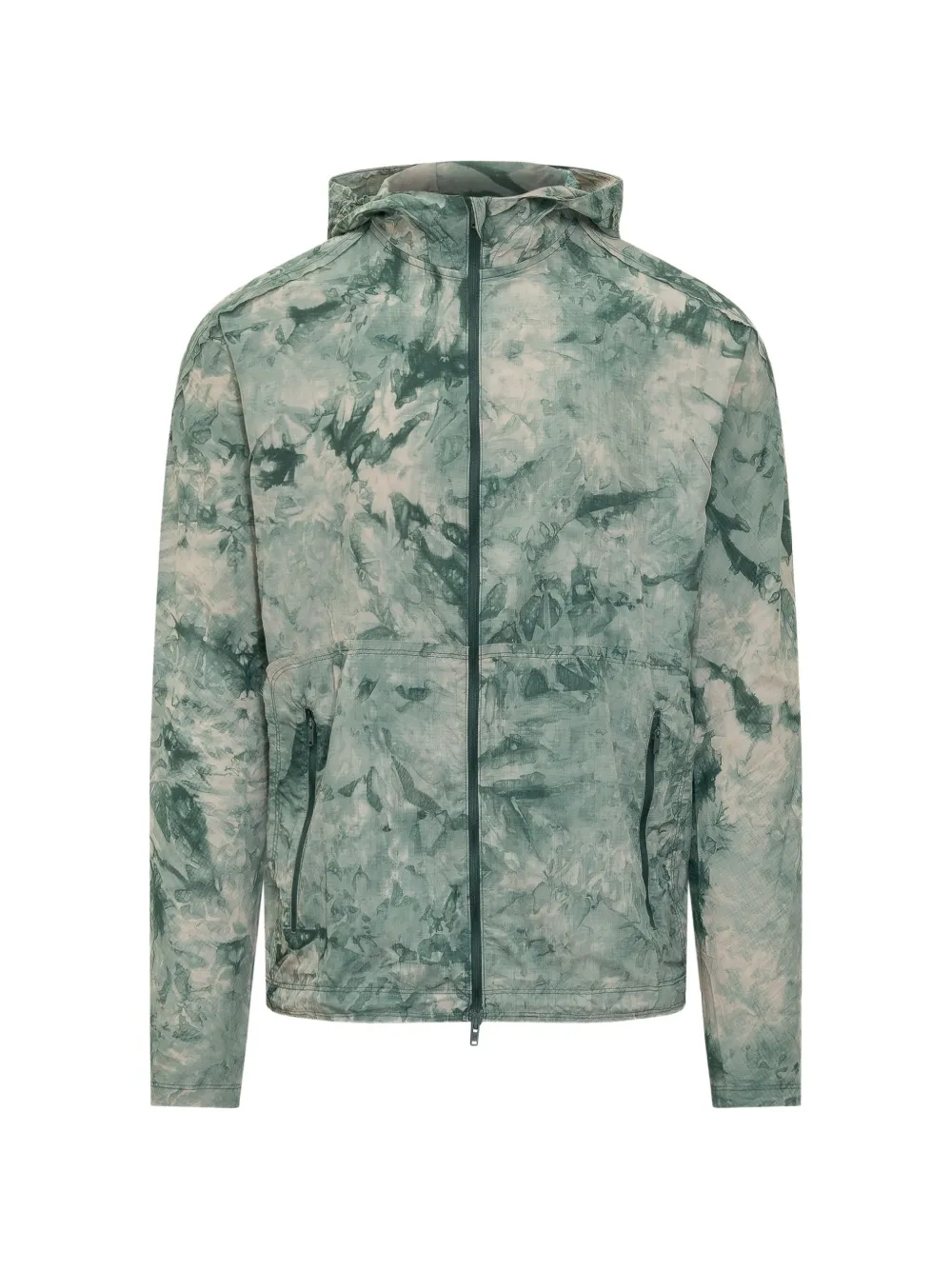 Y-3 Hooded Print Jacket In Green
