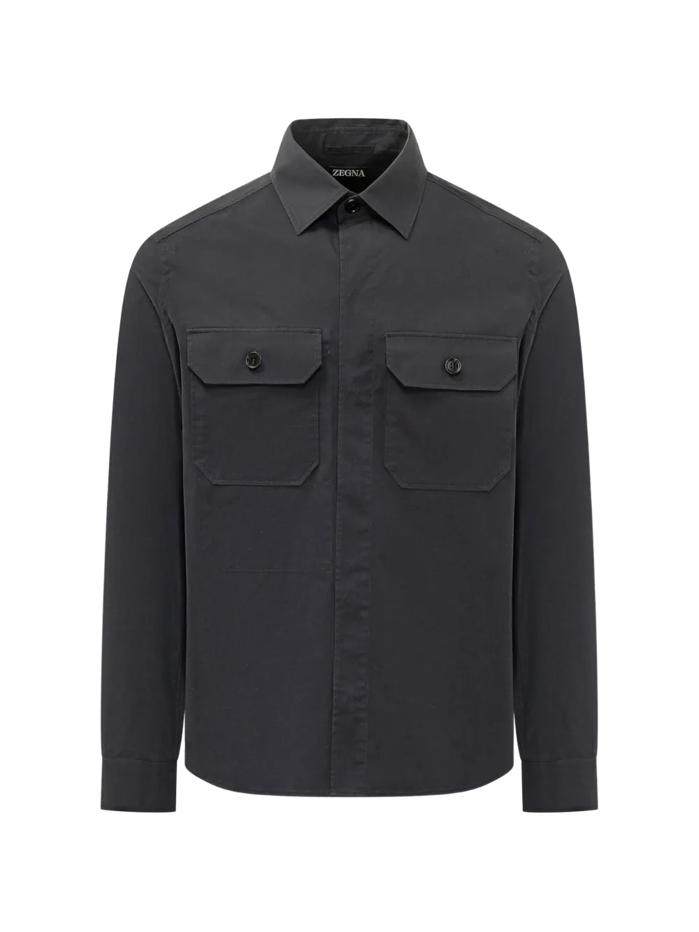 Zegna button-flap pocket overshirt - Grigio