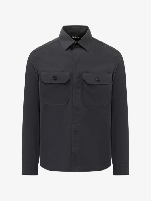 Zegna button-flap pocket overshirt