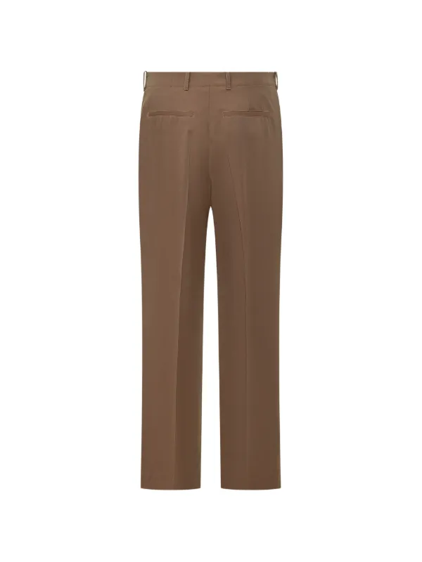 OUR LEGACY Pleated Borrowed Chino Trousers | Brown | FARFETCH RO