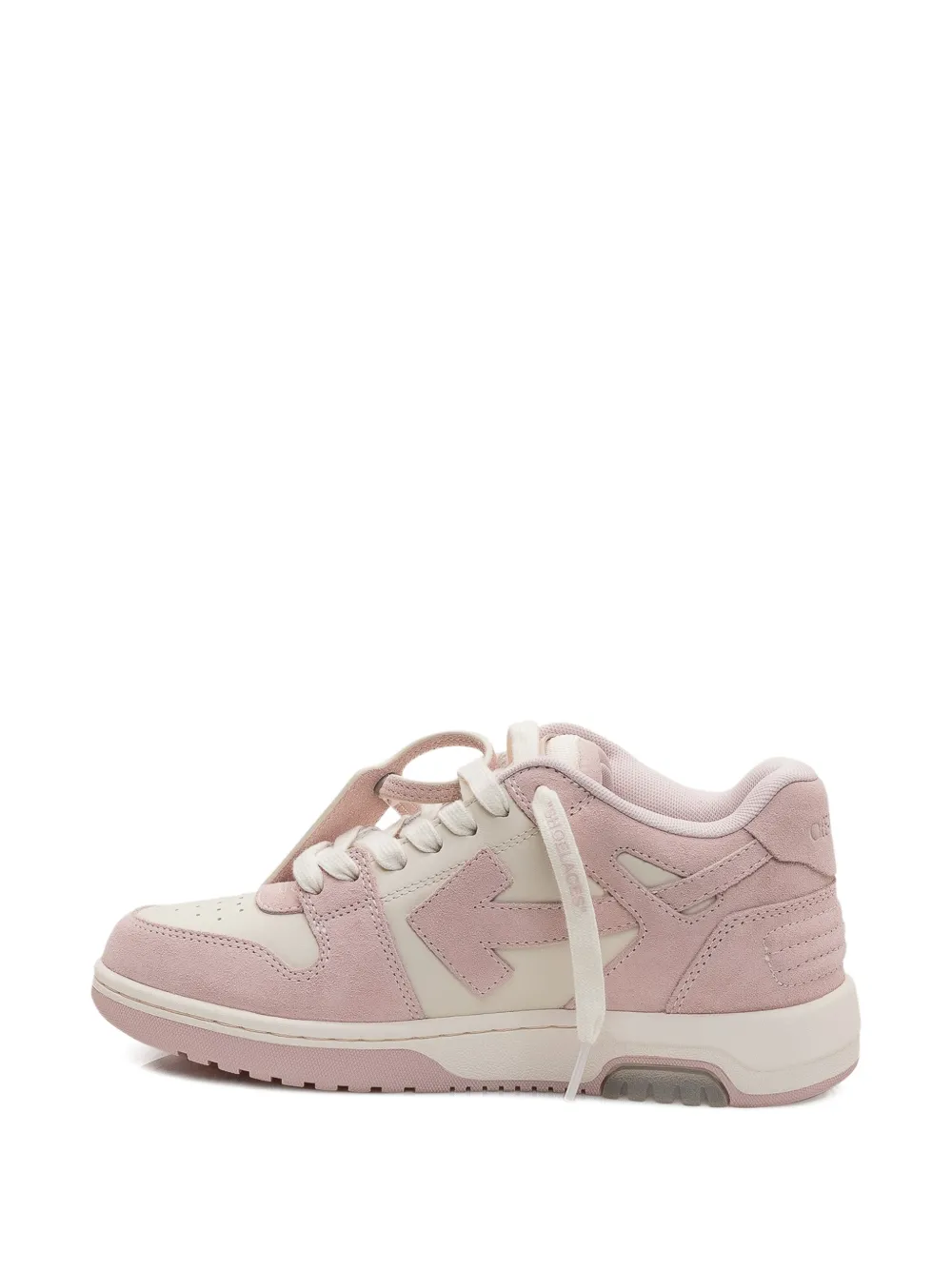 Off-White Out Of Office suede leather sneakers Roze