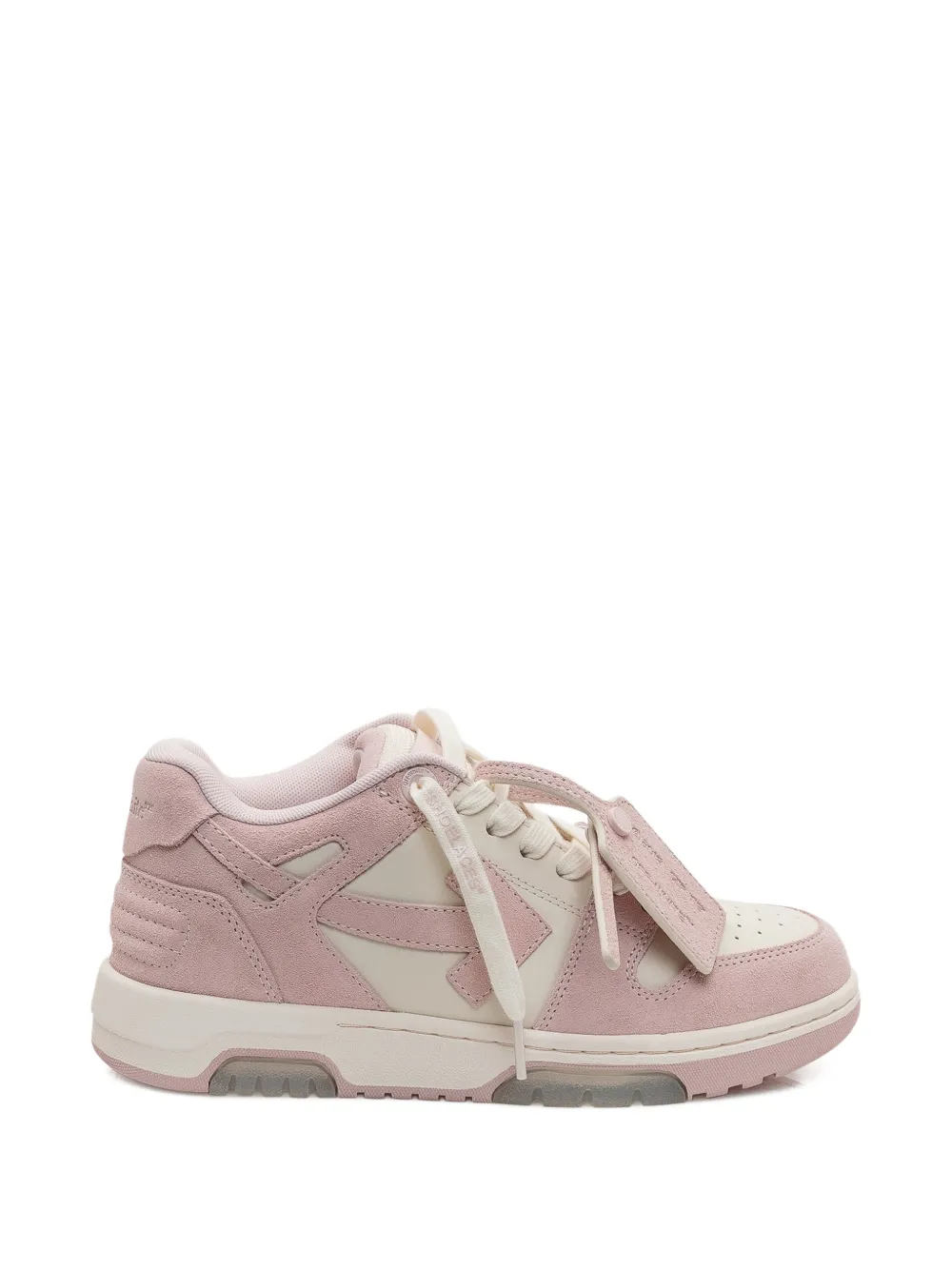 Off-White Out Of Office suede leather sneakers Roze