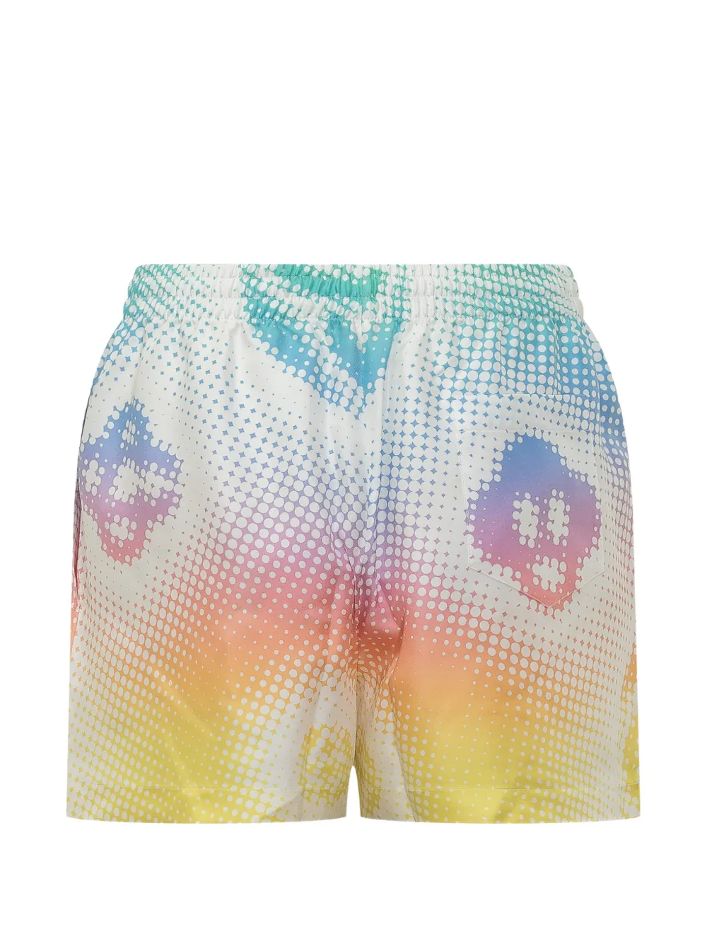 Casablanca Halftone Logo Shorts - White 