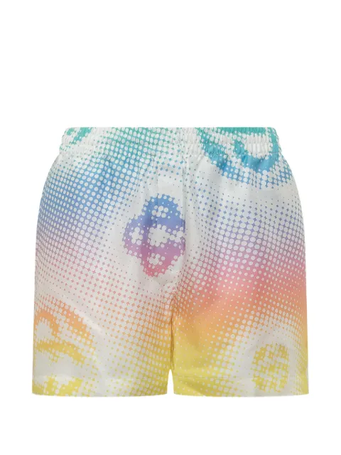 Casablanca Halftone gradient-effect silk shorts