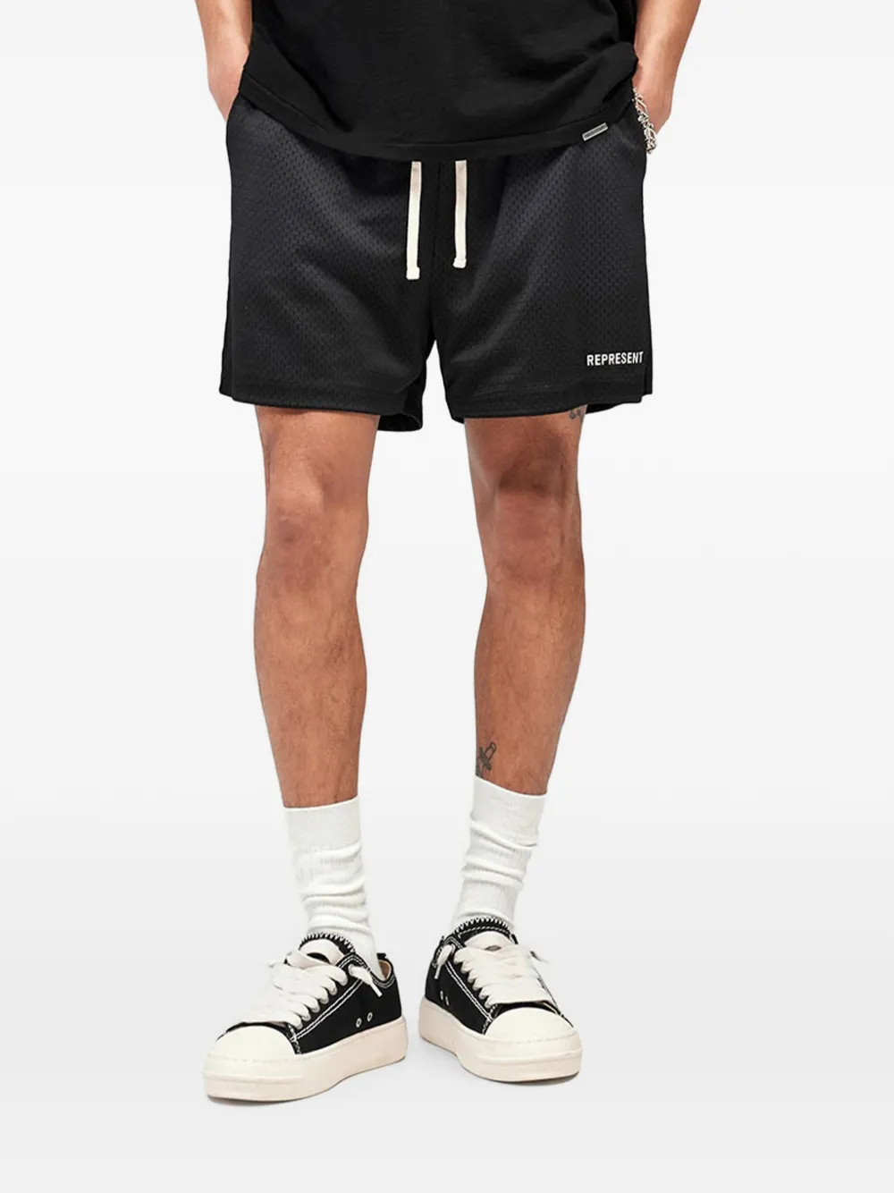 Represent Shorts met logodetail Zwart