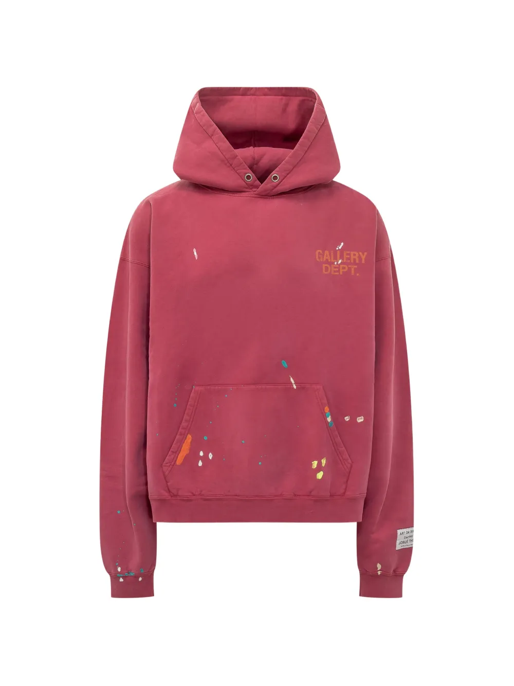 GALLERY DEPT. paint-splatter logo-print hoodie - Rosso