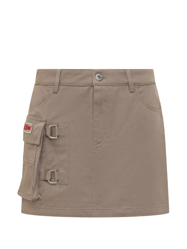 Off-White Pocket Mini Skirt in Neutrals